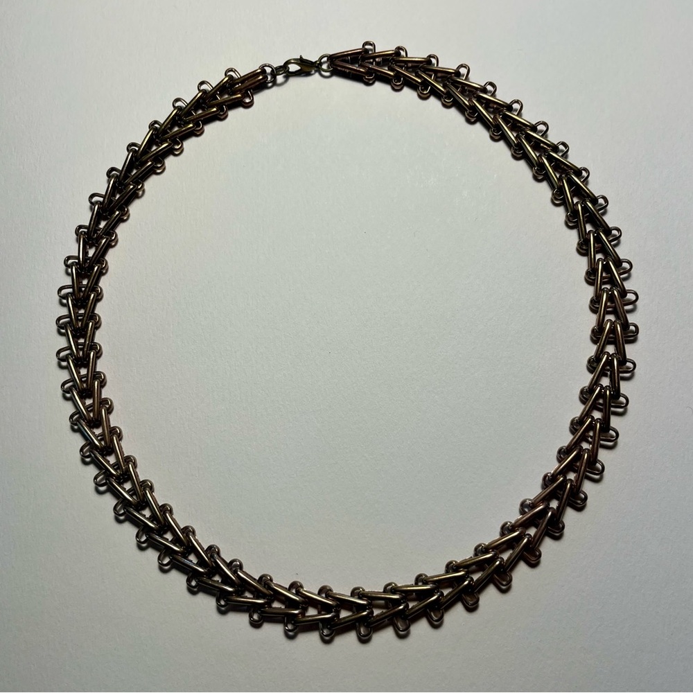 Beautiful Antique Brass Chain Necklace